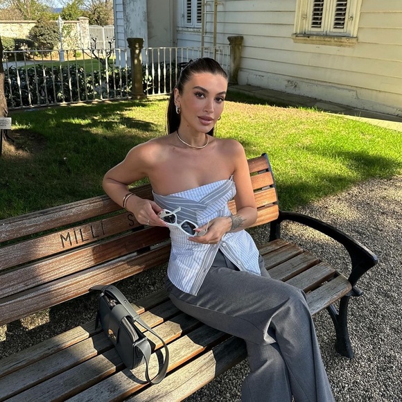 🖤 SHIP SEPARATELY 🖤 Size XS | Zara | Strapless Striped Top - Picture 8 of 12